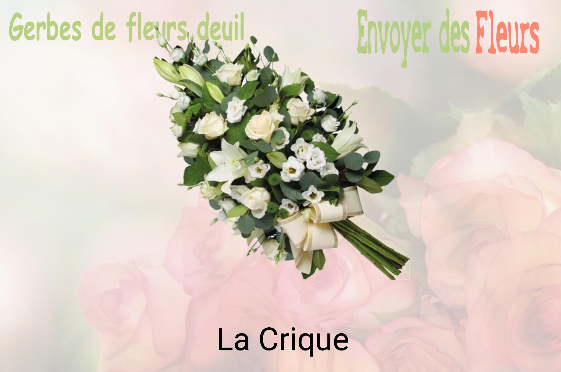 Gerbe de fleurs de deuil livrée à La Crique